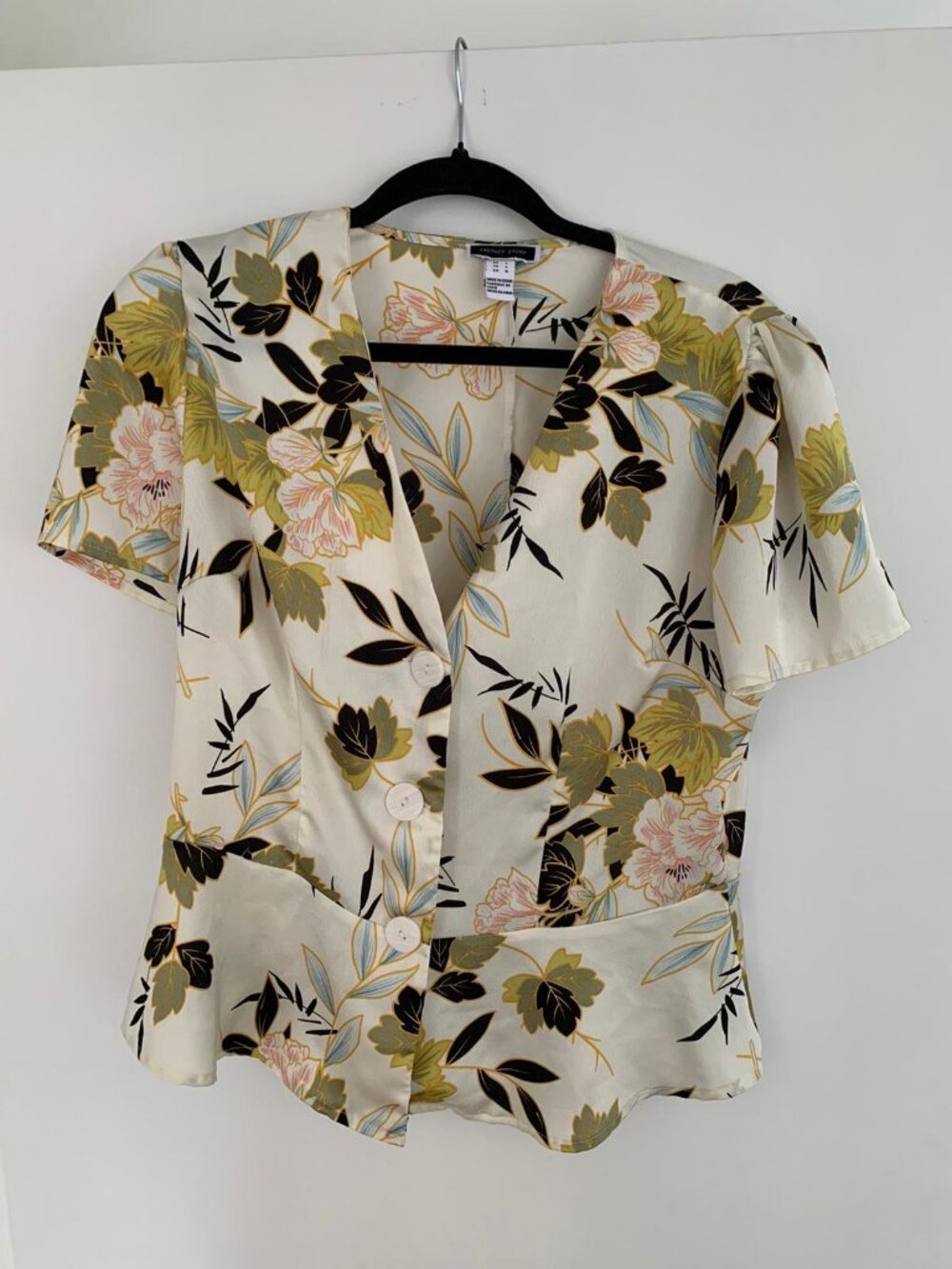 Vintage style short sleeve blouse
